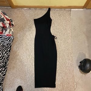 black maxi dress